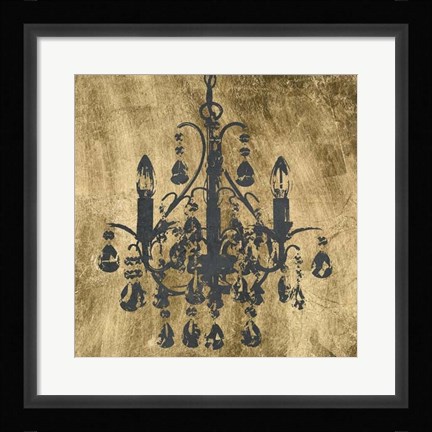 Framed Gilt Chandelier V Print
