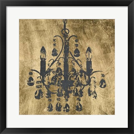 Framed Gilt Chandelier V Print
