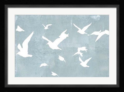Framed Silhouettes in Flight I Print