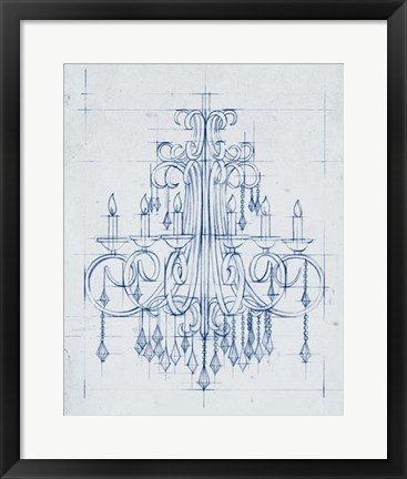 Framed Chandelier Draft II Print
