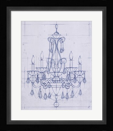 Framed Chandelier Draft III Print