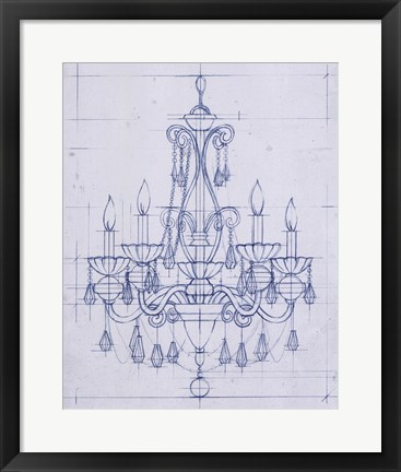 Framed Chandelier Draft III Print