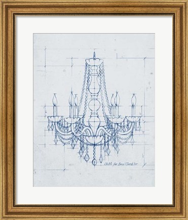 Framed Chandelier Draft IV Print