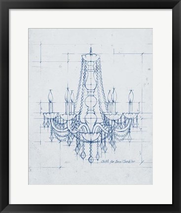 Framed Chandelier Draft IV Print