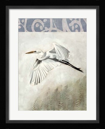 Framed Waterbirds in Mist II Print