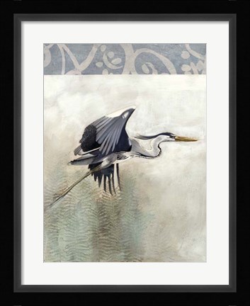 Framed Waterbirds in Mist III Print