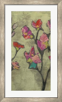 Framed Impasto Flowers II Print