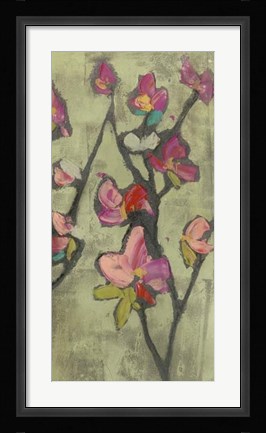 Framed Impasto Flowers III Print