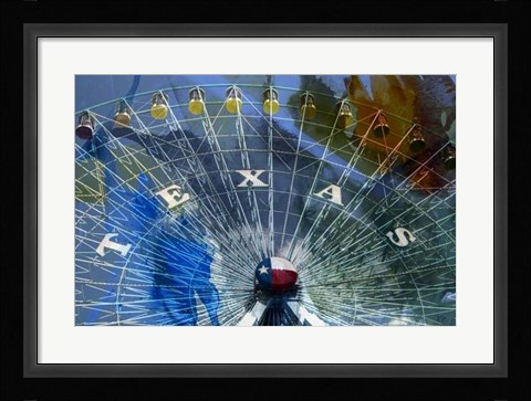 Framed Texas Ferris Wheel Print