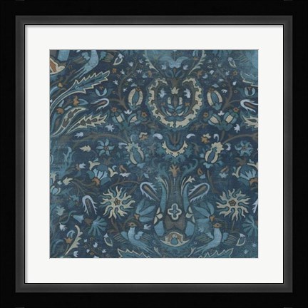 Framed Aged Indigo I Print