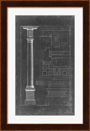 Framed Doric Order Blueprint Print