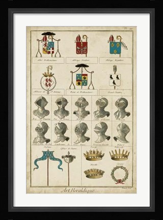 Framed Art Heraldique I Print