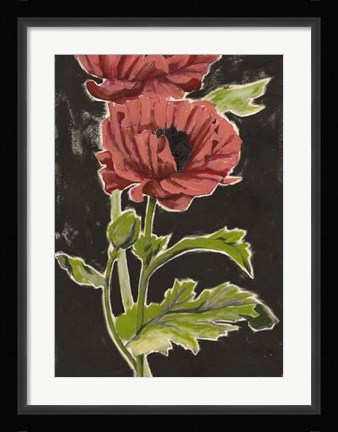 Framed Haloed Poppies II Print