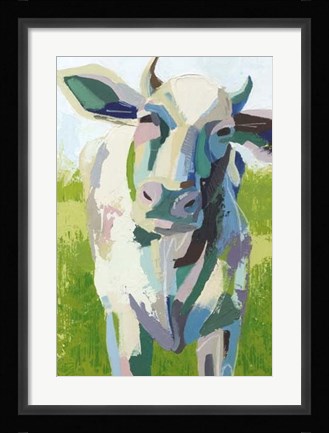 Framed Painterly Cow II Print