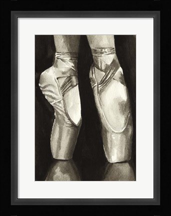 Framed Ballet Shoes II Print