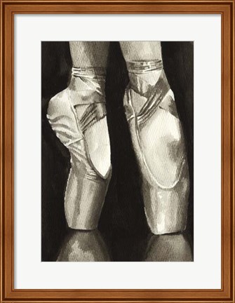 Framed Ballet Shoes II Print