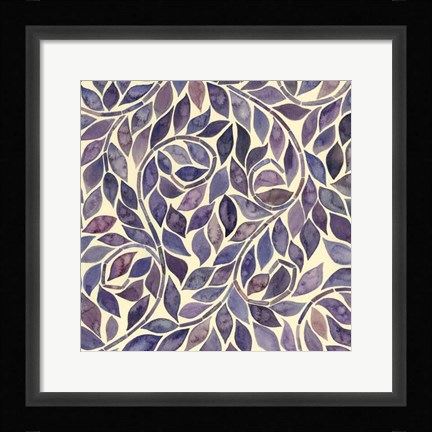 Framed Amethyst Swirls IV Print