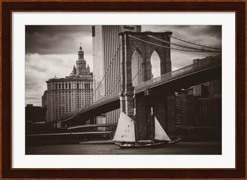 Framed Sailboat &amp; the Bridge Print