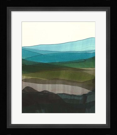 Framed Blue Hills I Print
