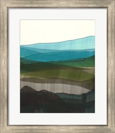Framed Blue Hills I Print