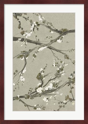 Framed Neutral Cherry Blossoms I Print