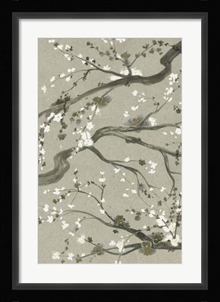 Framed Neutral Cherry Blossoms II Print