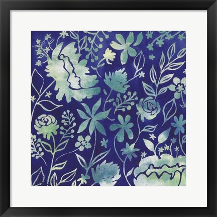 Framed Indigo Batik I Print