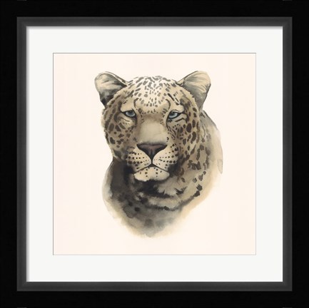 Framed Safari Cat I Print
