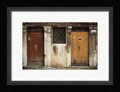 Framed Venice Doors Print