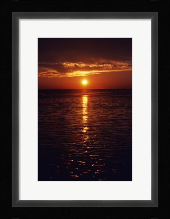 Framed Sunset Holden Beach Print