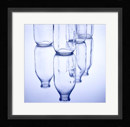 Framed Milk Bottles Print