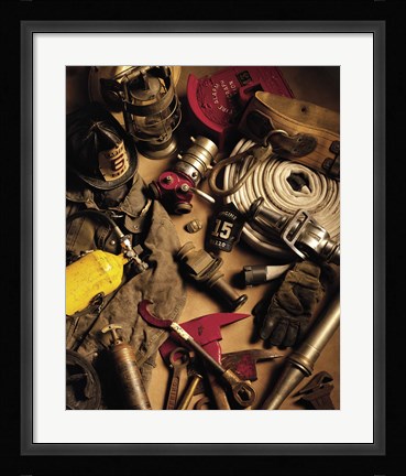Framed Firefighting Print