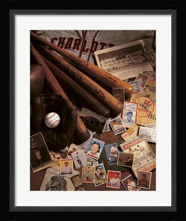 Framed Baseball 2 Print