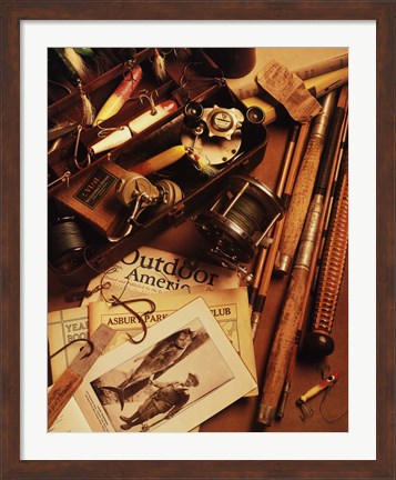 Framed Fishing 2 Print