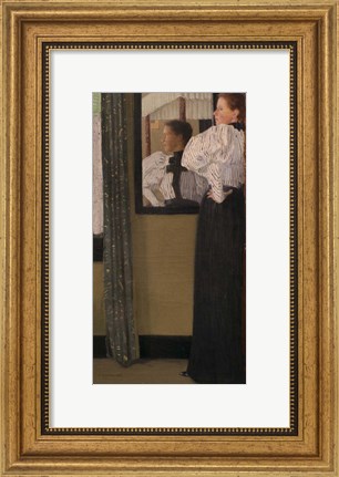 Framed Face Reflected In A Mirror, 1896 Print