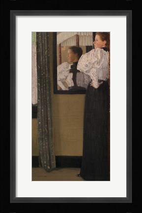 Framed Face Reflected In A Mirror, 1896 Print