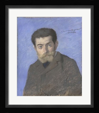 Framed Portrait Of The Writer Joris-Karl Huysmans (1848-1907) Print