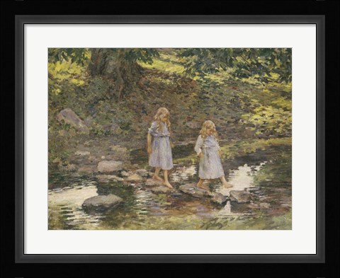 Framed Stepping Stones, 1893 Print
