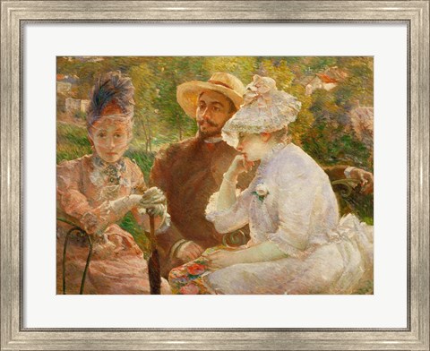 Framed On The Terrace In Sevres With The Painter Henri Fantin-Latour Print