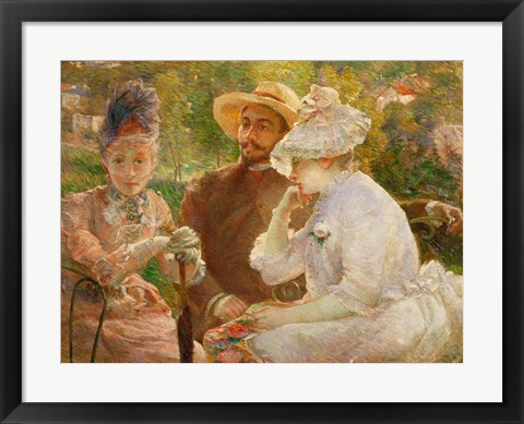 Framed On The Terrace In Sevres With The Painter Henri Fantin-Latour Print