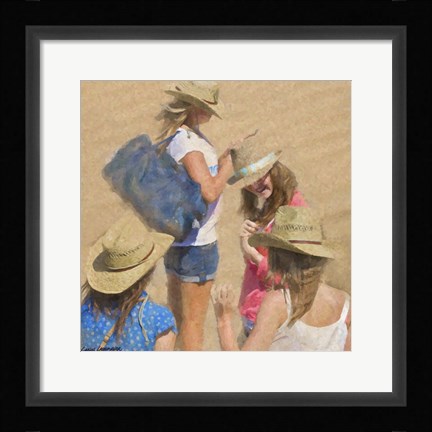 Framed Girls on the Beach Print