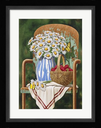 Framed Picking Daisies Print