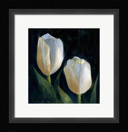 Framed White Tulips Print