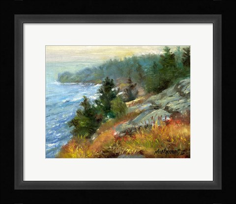 Framed White Head, Monhegan Island, Maine Print