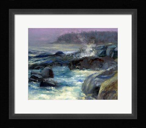 Framed Gull Cove, Monhegan Island, Maine Print