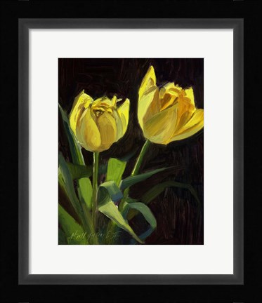 Framed Yellow Tulips Print
