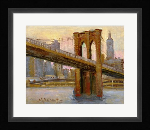 Framed Brooklyn Bridge 4 Print