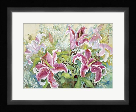 Framed Stargazer Lilies Print