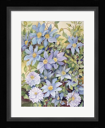 Framed Blue Clematis Print