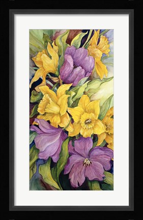 Framed Tulips And Daffodils Print